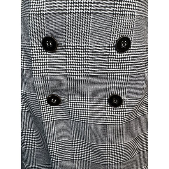 2/$30 ZARA XS Black & White Plaid Skirt Button Details - Picture 6 of 13